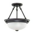 thumbnail image 1 of Nuvo Lighting 2 Light 11" Semi-Flush with Frosted White Glass, 1 of 2