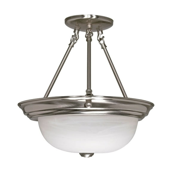 Nuvo Lighting 2 Light - 13" - Semi-Flush - Alabaster Glass