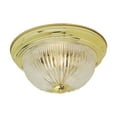 thumbnail image 1 of 60/6016-Nuvo Lighting-2 Light Flush Mount-13.25 Inches Wide by 5.5 Inches High-Polished Brass Finish, 1 of 2