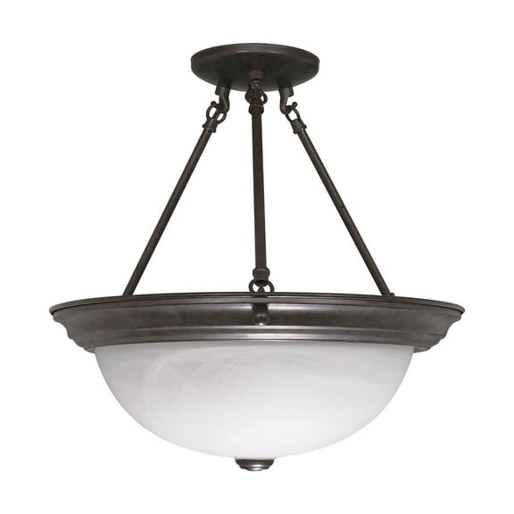 Nuvo Lighting 3 Light - 15" - Semi-Flush - Alabaster Glass