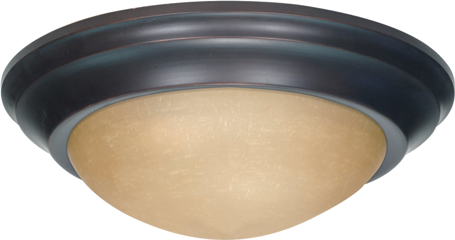 Elegant Bronze 14" Glass Bowl Flush Mount Light, Energy Star