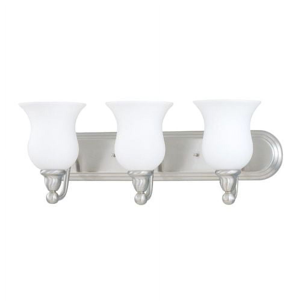 Nuvo Lighting Harlow One-Light Vanity – Polished Nickel Finish, Transitional Style, Damp Rated