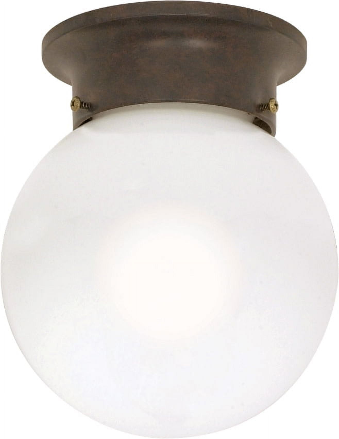 Bronze Globe 7.25" Flush Mount Indoor/Outdoor Light
