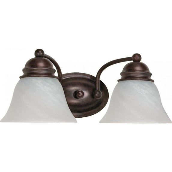 Nuvo Lighting 60/345 Empire 2 Light 14-7/8" Wide Bathroom Vanity Light - Bronze