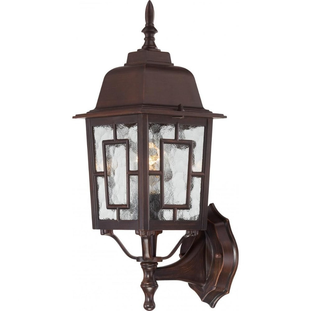 Rustic Bronze 17" Outdoor Dimmable Lantern Wall Light