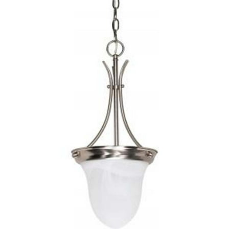Nuvo 60-394 - 1 Light - 10" - Pendant - Alabaster Glass Bell