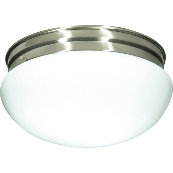 Nuvo Lighting 60/406 2 Light 12" Wide Flush Mount Bowl Ceiling Fixture - Nickel