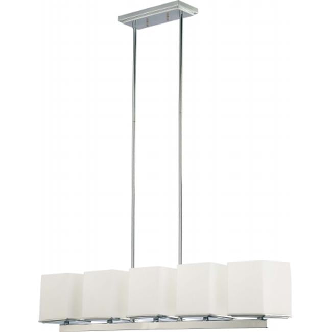 Bento 37.5" Chrome 5-Light Linear Chandelier
