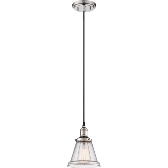 Nuvo 60-5402 - Vintage - 1 Light Pendant w/Clear Glass - Vintage Lamp Included