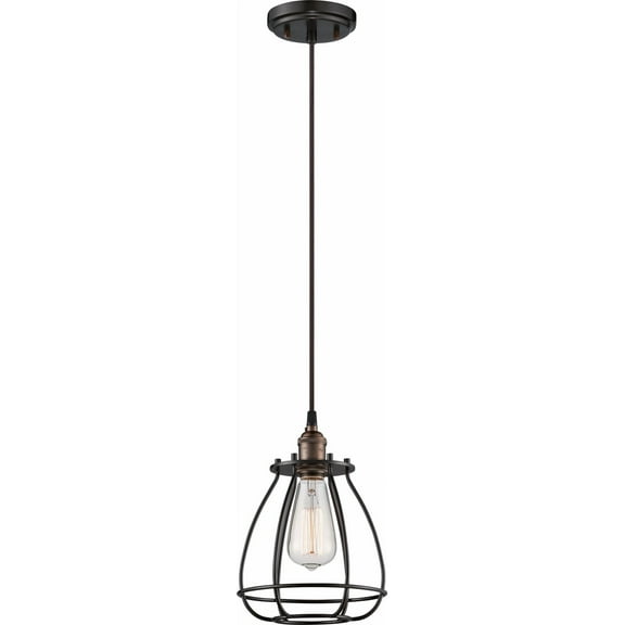 Nuvo 60-5501 - Vintage - 1 Light Caged Pendant - Vintage Lamp Included
