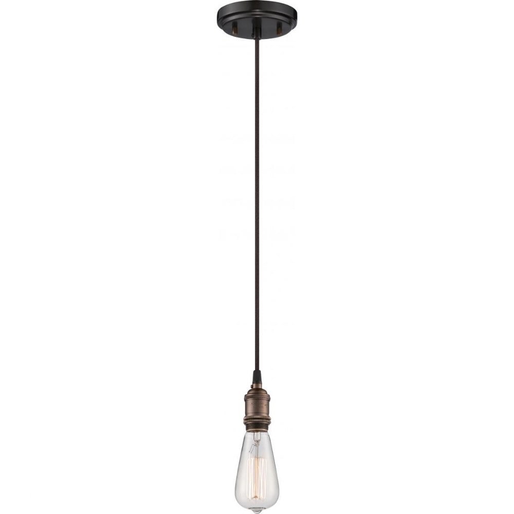 Rustic Bronze Vintage Pendant Light 4.88"W x 8"H