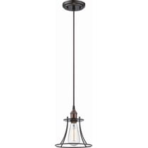 Nuvo 60-5511 - Vintage - 1 Light Caged Pendant - Vintage Lamp Included