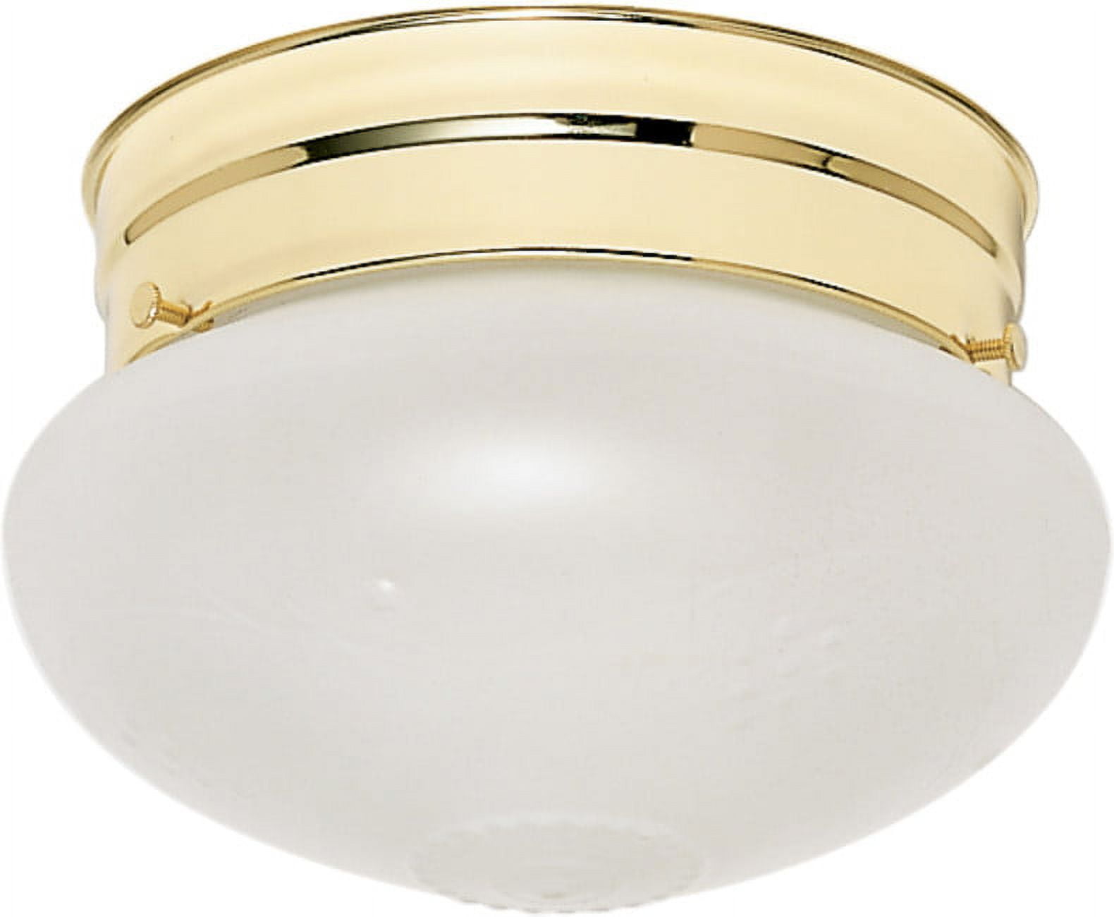 Elegant Brass & Glass 6" Flush Mount Ceiling Light