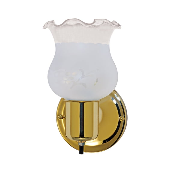1 - Light Polished Brass Wall Sconce
