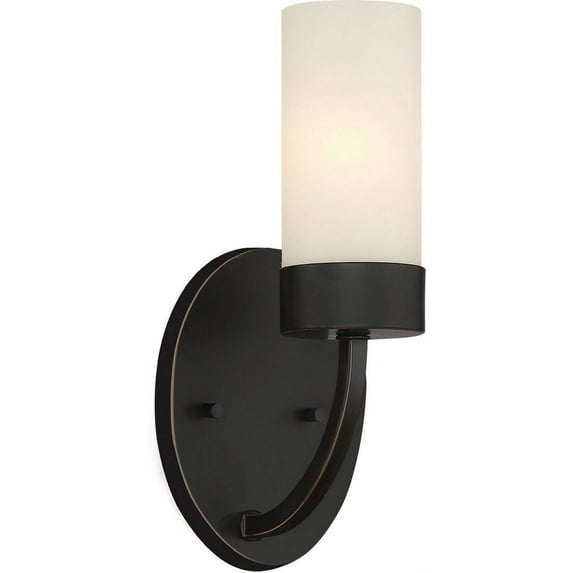 Denver 1-Light Wall Mounted Vanity & Wall Light Fixture in Mahogany Bronze Finish