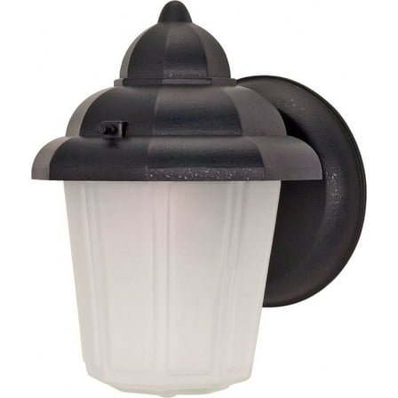 Nuvo 60-641 - 1 Light - 9" - Wall Lantern - Hood Lantern w/ Satin Frosted Glass