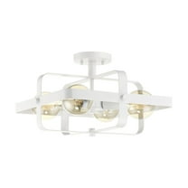 60/6724-Nuvo Lighting-Prana-4 Light Flush Mount-16 Inches Wide by 10.25 Inches High-White Finish