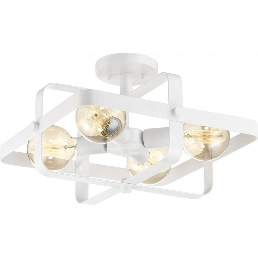 Prana Modern 16" White LED Flush Mount Ceiling Light