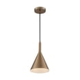 thumbnail image 1 of 60/7117-Nuvo Lighting-Lightcap-1 Light Small Pendant in Mid-Century Modern Style-7.75 Inches Wide by 12.5 Inches High-Burnished Brass Finish, 1 of 6