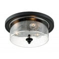thumbnail image 1 of 60/7291-Nuvo Lighting-Bransel-3 Light Flush Mount in Transitional Style-15 Inches Wide by 6.75 Inches High   Matte Black Finish with Clear Seeded, 1 of 2