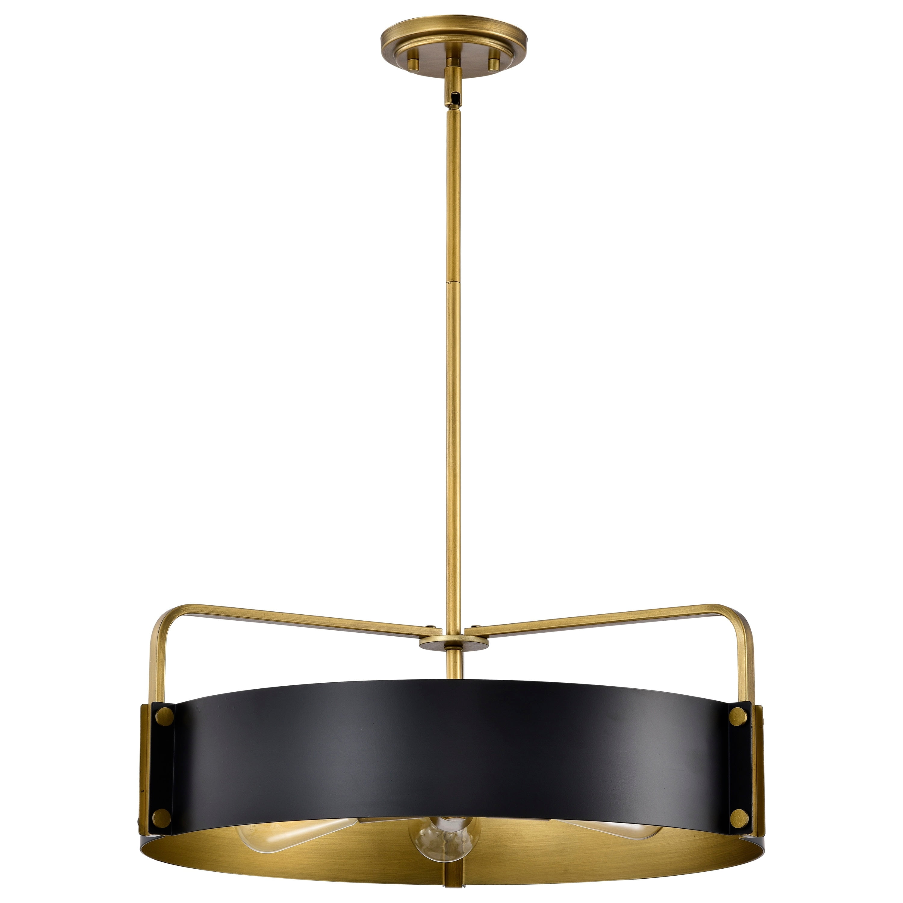 Altos Matte Black and Brass 5-Light Pendant