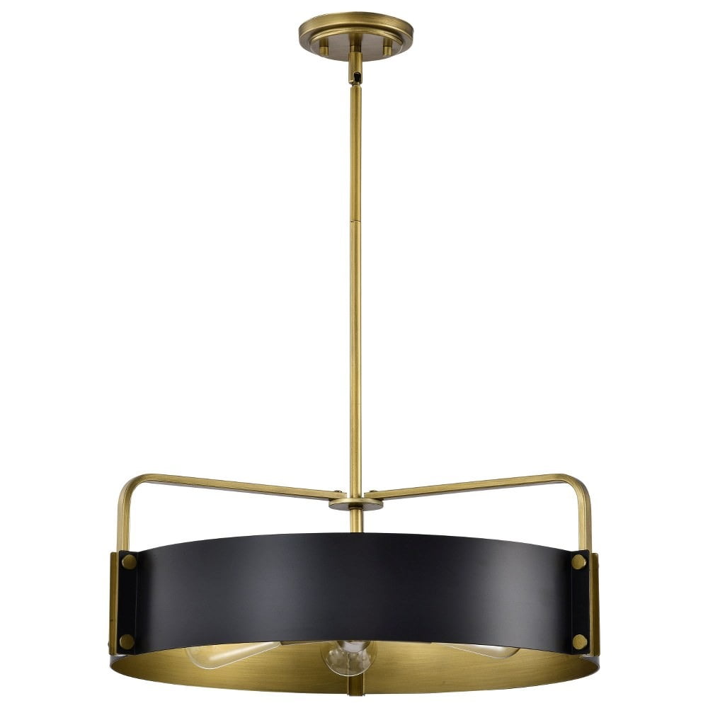 Altos Matte Black and Brass 5-Light Pendant
