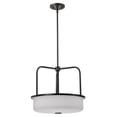 thumbnail image 1 of Nuvo Lighting Warren 17 Inch Pendant Gun Metal with Satin White Glass - Gun Metal, 1 of 5