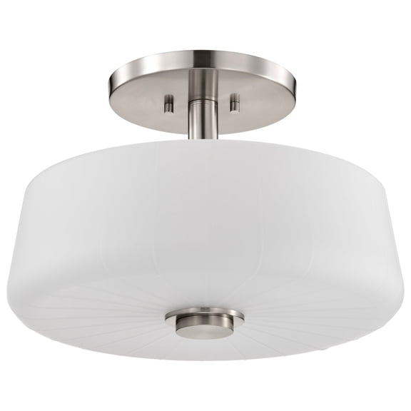 Nuvo Lighting 60/8229 Lune 3 Light 16" Wide Semi-Flush Ceiling Fixture - Nickel