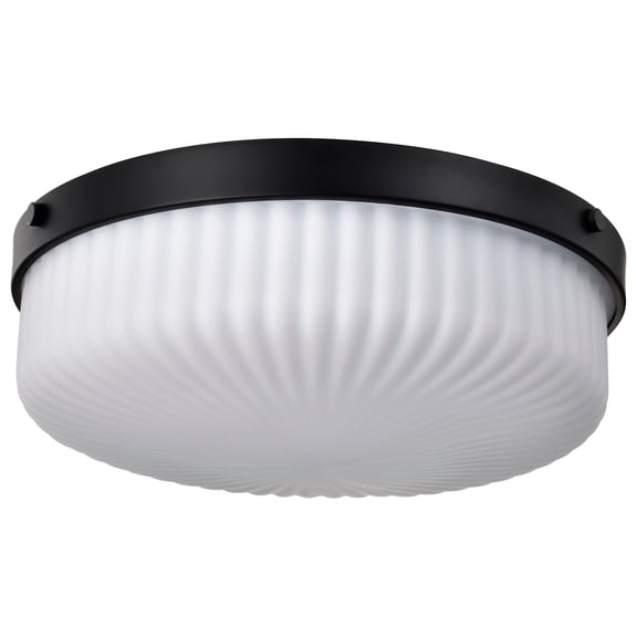 Nuvo Lighting 60/8648 Solara 3 Light 17" Wide Flush Mount Drum Ceiling Fixture - Black
