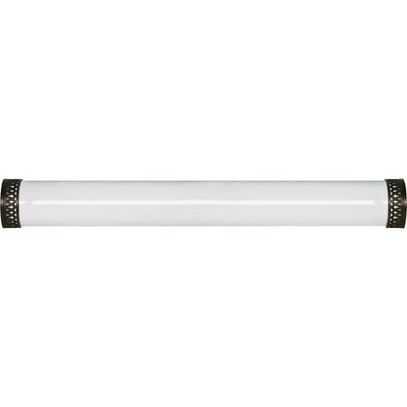 Nuvo Lighting 60928 - 2 Light Old Bronze White Plastic Shade Vanity Light Fixture (60-928)