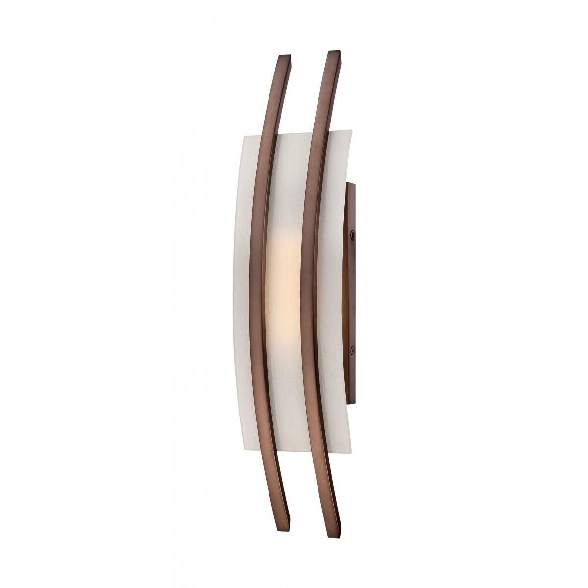 Hazel Bronze 20" LED Wall Sconce with Frosted Glass