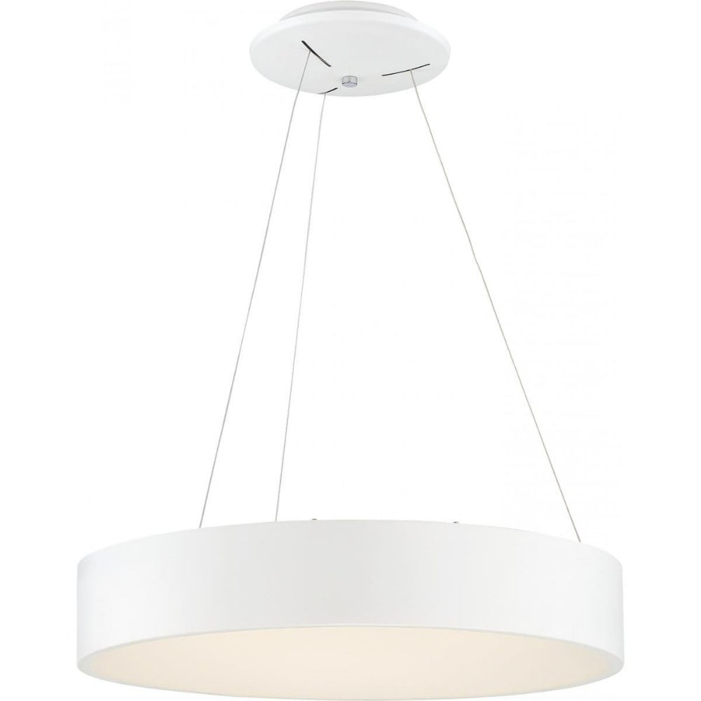 Orbit 17.75" White Drum LED Pendant Light