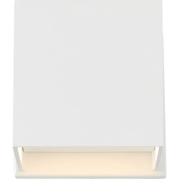 62/1467-Nuvo Lighting-Lightgate-5W 3000K 1 LED Square Outdoor Wall Sconce-4.75 Inches Wide by 4.75 Inches High-White Finish
