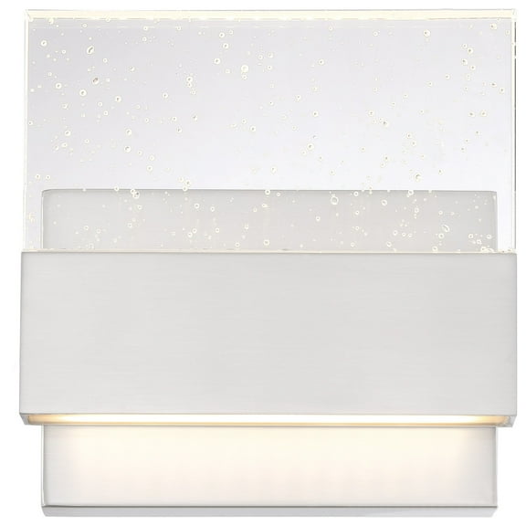 62/1502 Nuvo Lighting Ellusion-15W 1 LED Medium Wall Sconce-7.25 Inches Wide by 7 Inches High-Polished Nickel Finish