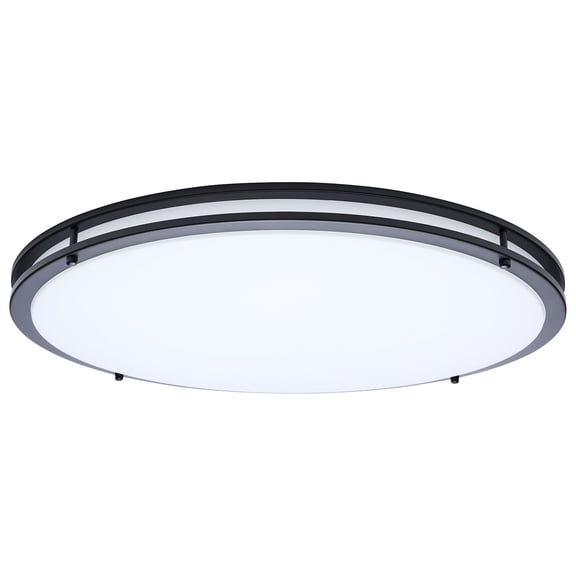 Nuvo Lighting 62/1878 Glamour 24" Wide Led Flush Mount Drum Ceiling Fixture - Black