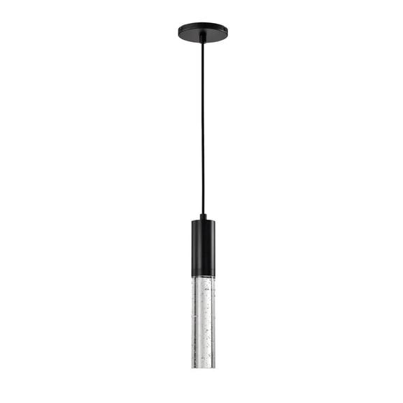 LACEY 2" LED RGB/TW PENDANT.Size:H:13.13" DIA:2.25",Finish:Matte Black,Glass Finish:K9 Bubble Crystal