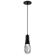 LACEY 4" LED RGB/TW PENDANT.SizeH10.25" DIA3.75",FinishMatte Black,Glass FinishK9 Bubble Crystal