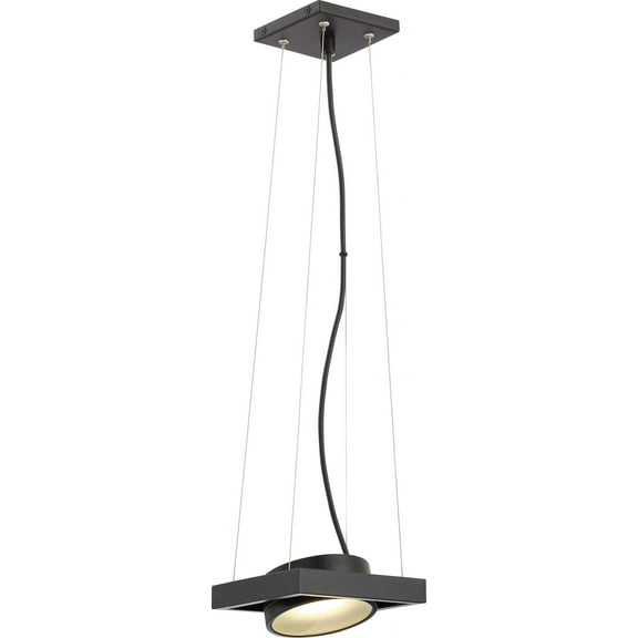 62/996-Nuvo Lighting-Hawk-15W 1 LED Pivoting Head Pendant-6.5 Inches Wide by 2.5 Inches High-Textured Black Finish