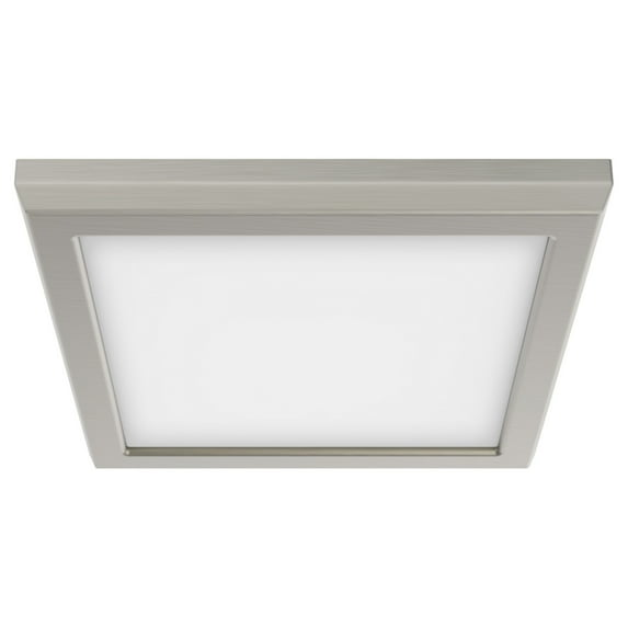 62/1717-Nuvo Lighting-Blink Pro - 11W CCT Selectable LED Square Edge Lit Flush Mount In Utilitarian Style-0.67 Inches Tall and 7 Inches Wide-Brushed