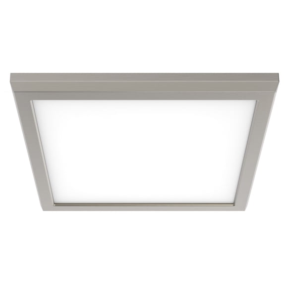 Blink Pro - Light Brushed Nickel/Silver Utilitarian Aluminum Flush Mount Light
