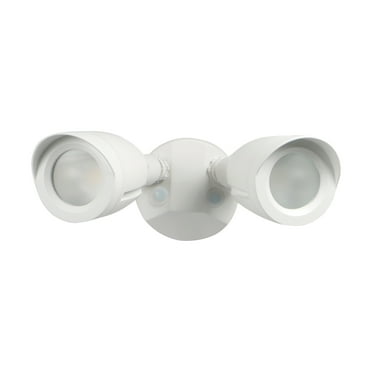 Nuvo Lighting LED Security Light Dual Head  White Finish 3000K