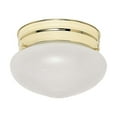 thumbnail image 1 of Satco Products B439750 77-123 1 Light - 6 in. - Flush Mount - Small Frosted Grape Mushroom - Polished Brass, 1 of 1