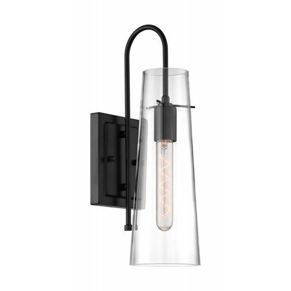 Nuvo Lighting Alondra - 1 Light Sconce with Clear Glass - Black Finish