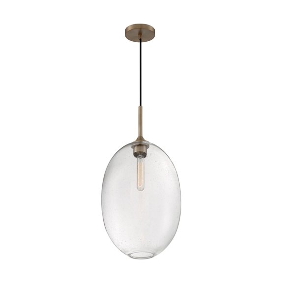 60/7018-Nuvo Lighting-Aria-1 Light Large Pendant in Transitional Style-11.63 Inches Wide by 23.25 Inches High-Burnished Brass Finish -Traditional