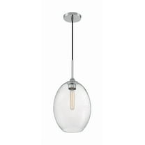 60/7037-Nuvo Lighting-Aria-1 Light Medium Pendant in Transitional Style-9.63 Inches Wide by 19.13 Inches High-Polished Nickel Finish -Traditional