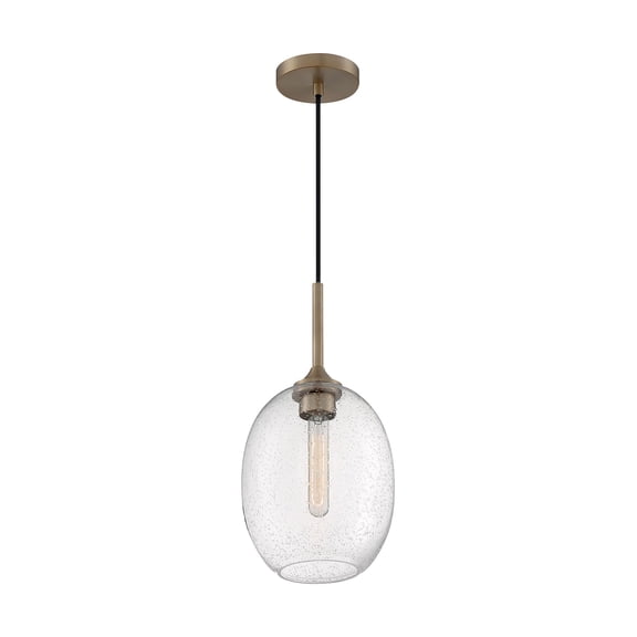 60/7016-Nuvo Lighting-Aria-1 Light Small Pendant in Transitional Style-8.38 Inches Wide by 17 Inches High-Burnished Brass Finish -Traditional