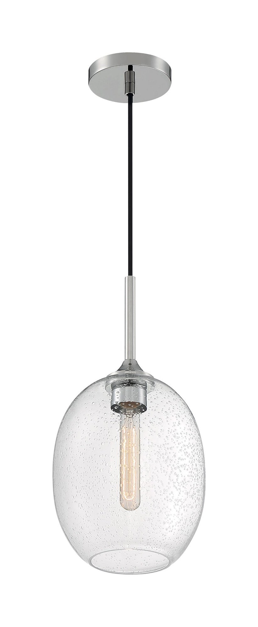 Aria 17" Polished Nickel Glass Pendant Light
