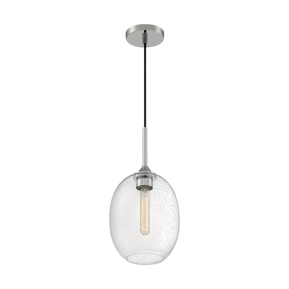 60/7036-Nuvo Lighting-Aria-1 Light Small Pendant in Transitional Style-8.38 Inches Wide by 17 Inches High-Polished Nickel Finish    -Traditional