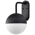 thumbnail image 1 of Nuvo Lighting Atmosphere 10W LED Large Wall Lantern Matte Black with White Opal Glass, 1 of 7