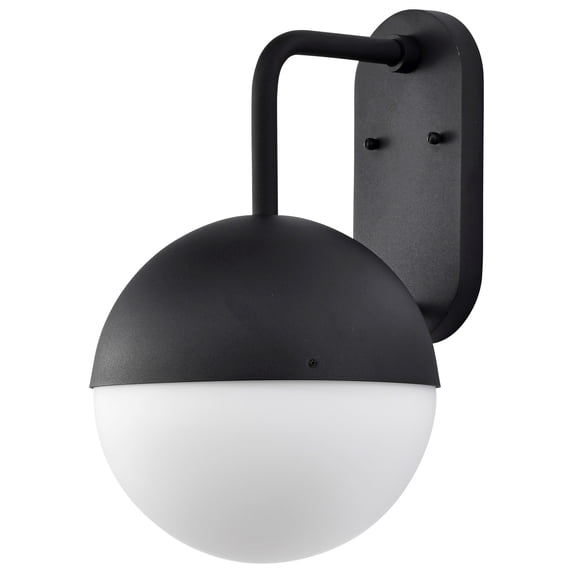 Nuvo Lighting Atmosphere 10W LED Large Wall Lantern Matte Black with White Opal Glass